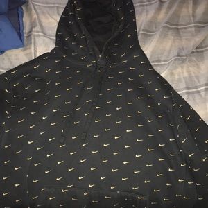 Nike black and gold hoodie